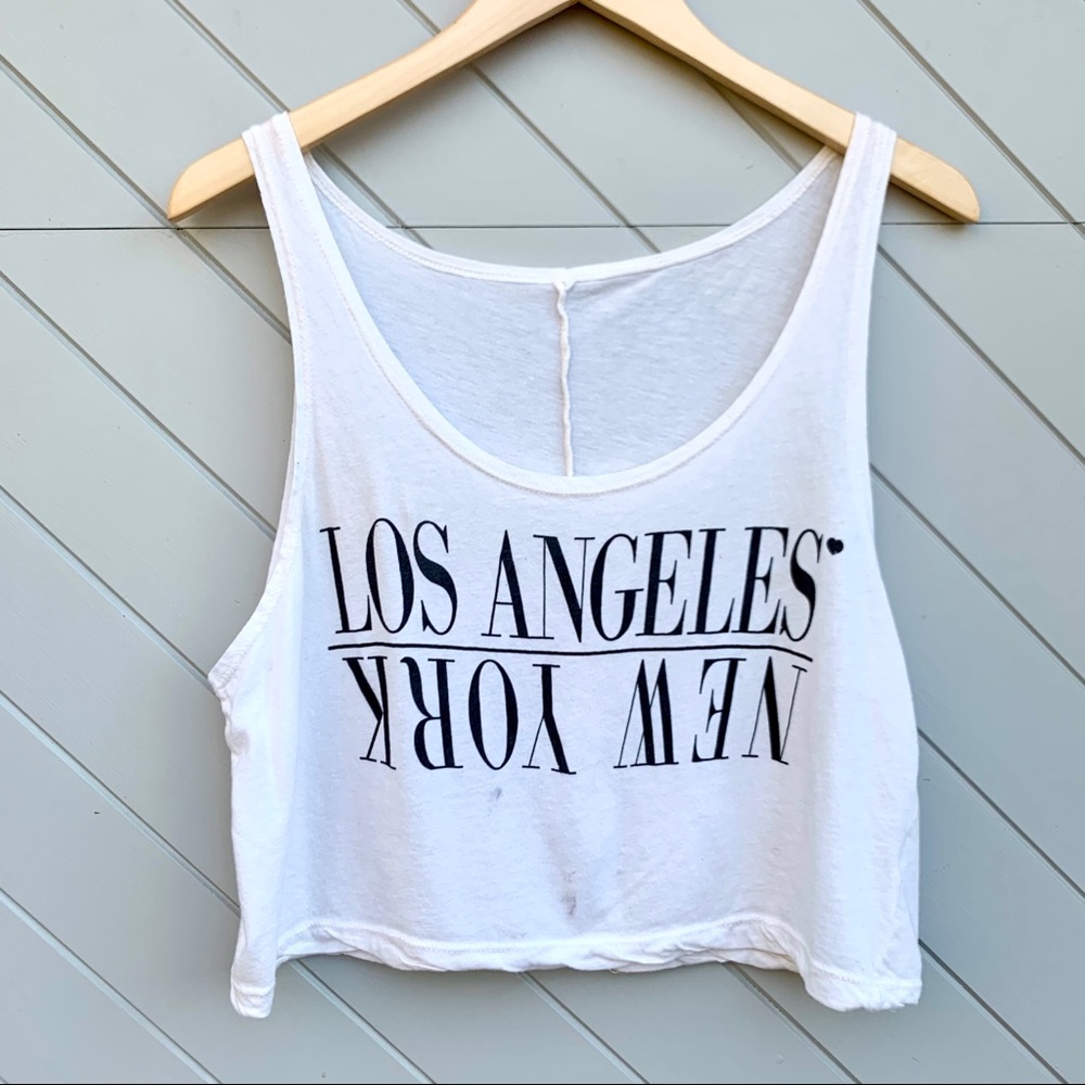 Brandy Melville LA/NY White Tank Top